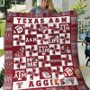 ncaa texas aampm aggies maroon white quilt fleece blanket v6 wfqf578 dnyc3