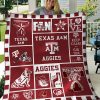 ncaa texas aampm aggies maroon white quilt fleece blanket v9 wfqf581 zvbyy