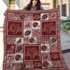 ncaa texas aampm aggies maroon white quilt fleece blanket wfqf582 cwow9