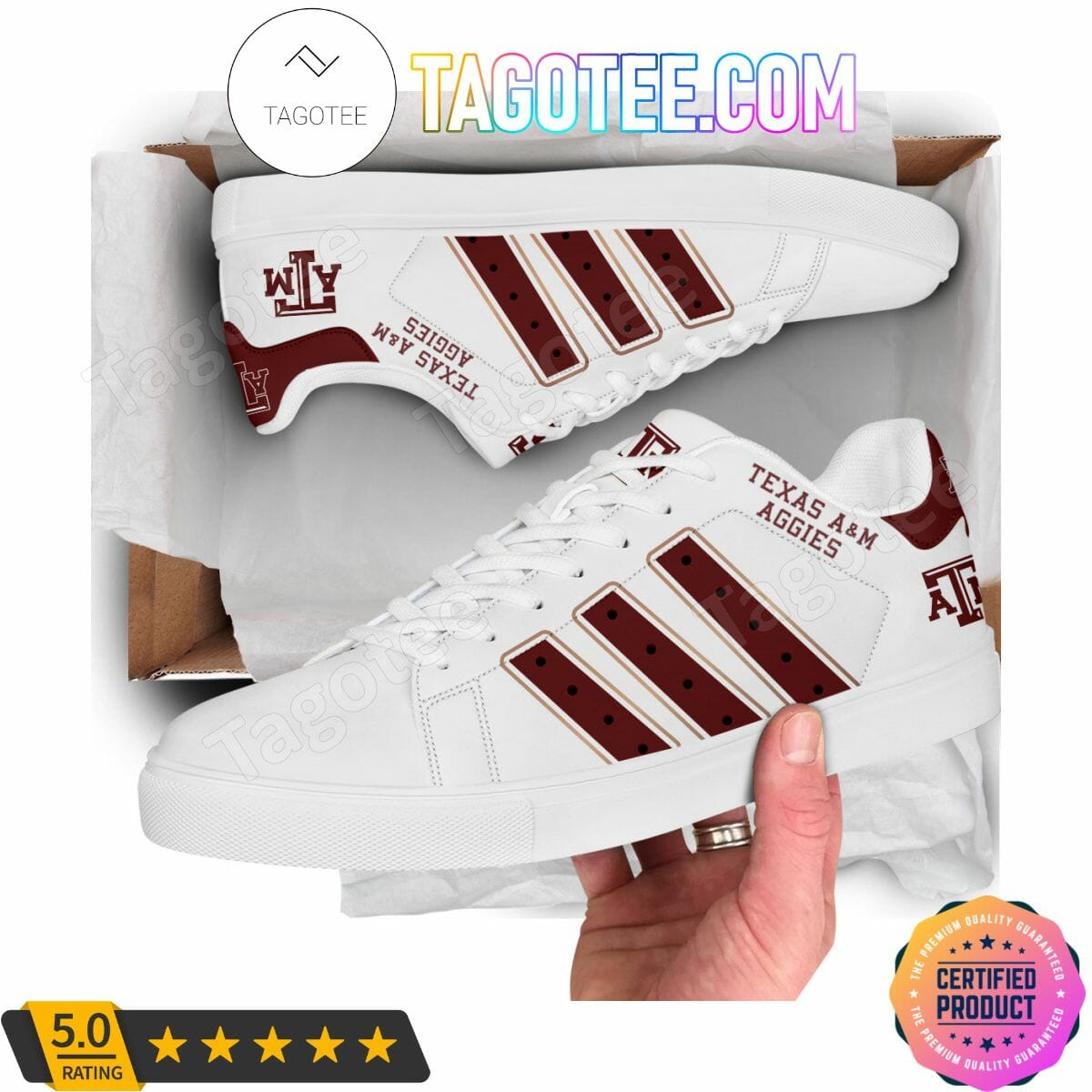 ncaa texas am aggies white maroon stan smith shoes 5dji1