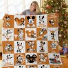 ncaa texas longhorns mickey mouse quilt fleece blanket wfqf583 of2za