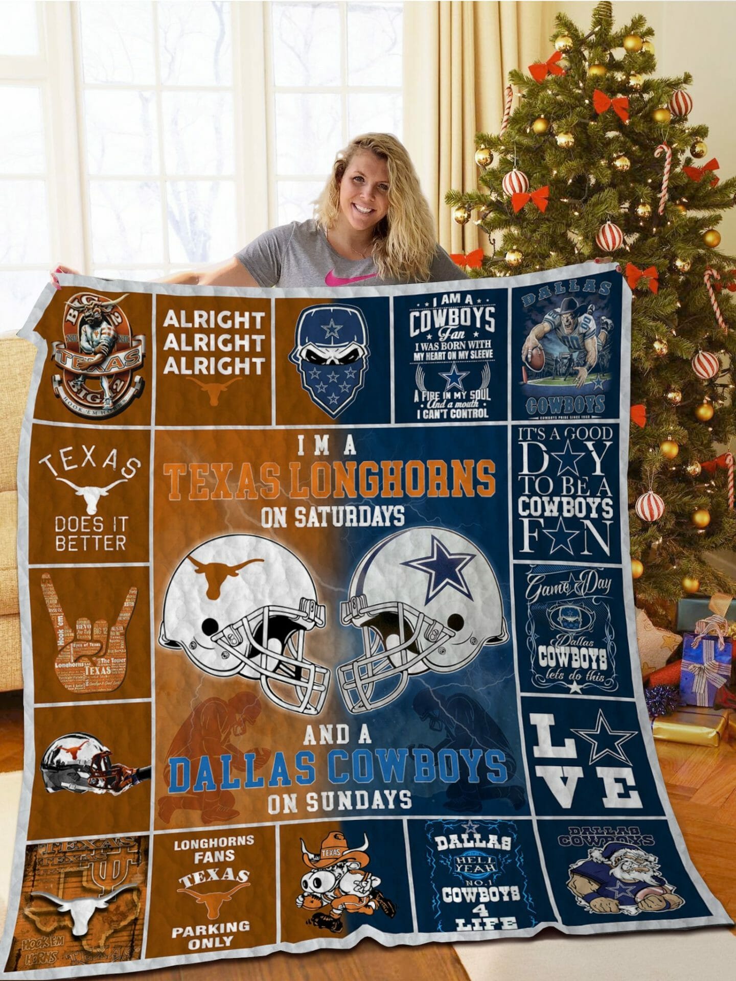 ncaa texas longhorns navy blue orange quilt fleece blanket wfqf584 zvxzx