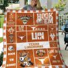 ncaa texas longhorns orange white quilt fleece blanket wfqf591 oah7y