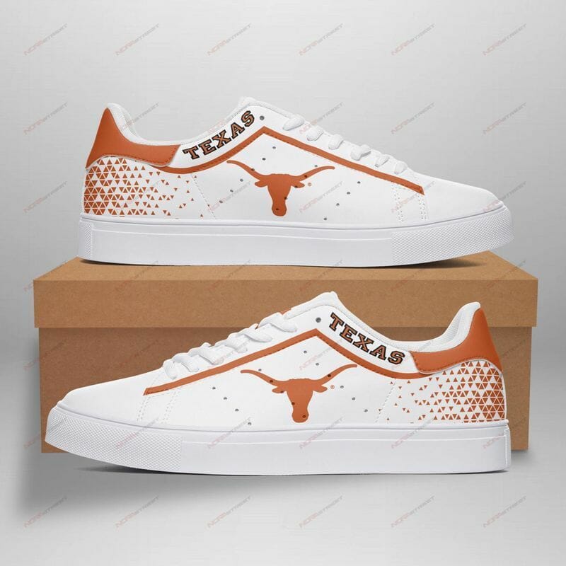 ncaa texas longhorns white orange stan smith shoes ofhiw