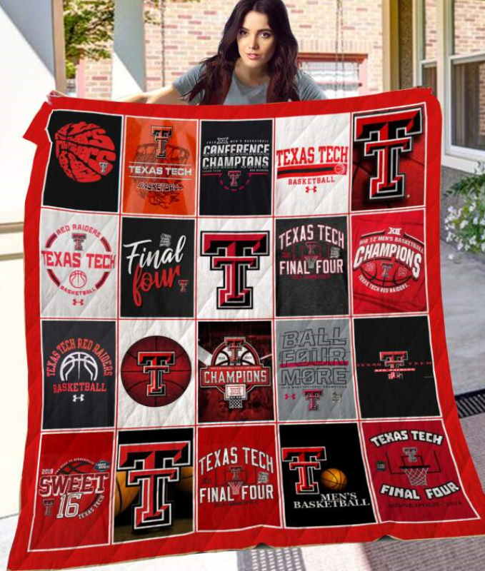 ncaa texas tech red raiders quilt fleece blanket v3 wfqf595 wrc7h