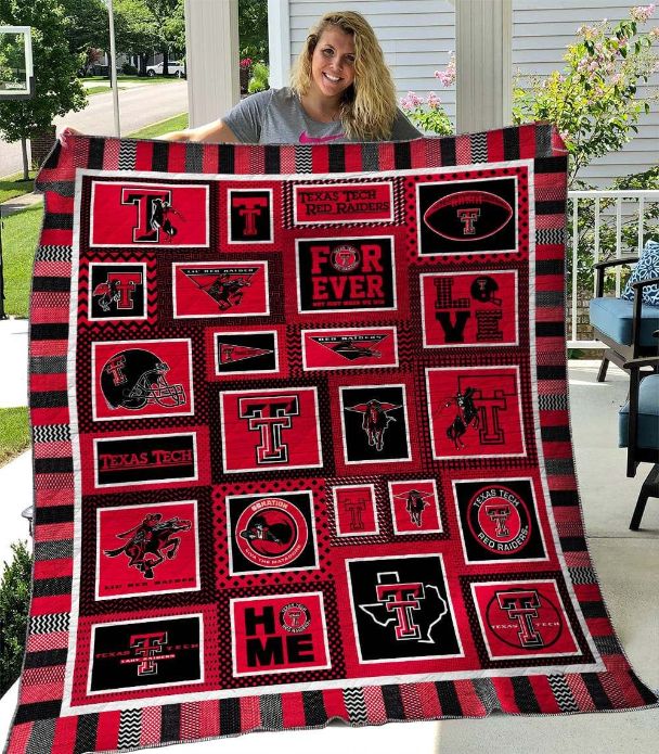 ncaa texas tech red raiders quilt fleece blanket v4 wfqf596 vvryq