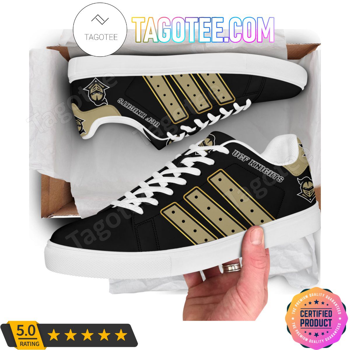 ncaa ucf knights black gold stan smith shoes frerq