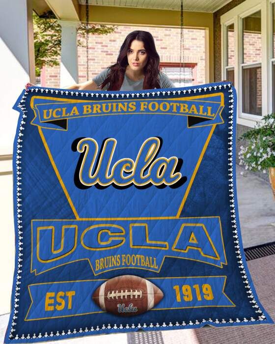 ncaa ucla bruins blue est 1919 quilt fleece blanket wfqf611 8lcw7