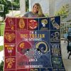 ncaa usc trojans cardinal blue quilt fleece blanket wfqf619 agcff