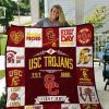 ncaa usc trojans cardinal white est 1880 quilt fleece blanket wfqf626 pqqy5