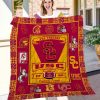 ncaa usc trojans name personalized cardinal gold quilt fleece blanket wfqf628 mvwvi