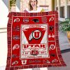 ncaa utah utes name personalized red white est 1851 quilt fleece blanket wfqf629 xc8m8