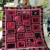 ncaa utah utes red black quilt fleece blanket v2 wfqf630 xxk9d