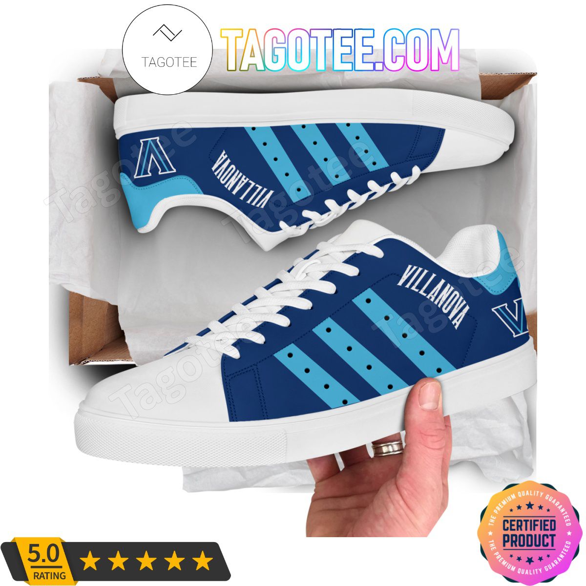 ncaa villanova wildcats blue white stan smith shoes dbgxa