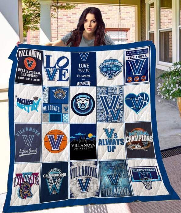 ncaa villanova wildcats quilt fleece blanket v1 wfqf634 cuolc