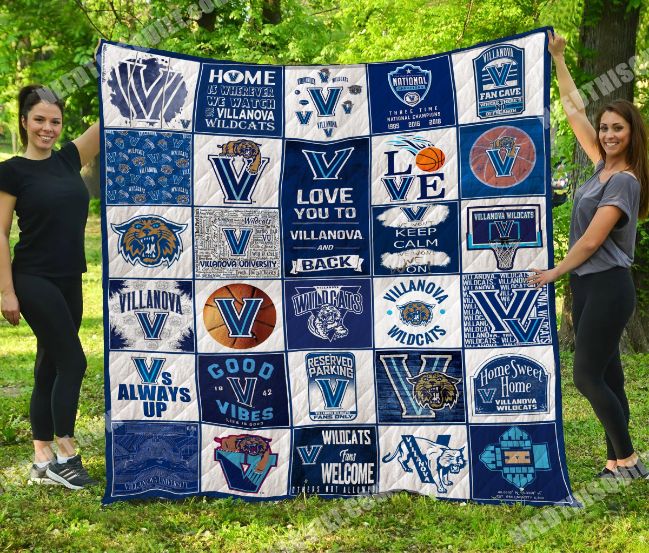 ncaa villanova wildcats quilt fleece blanket v2 wfqf635 lsfj9