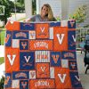 ncaa virginia cavaliers orange blue quilt fleece blanket wfqf645 2xsxi