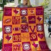 ncaa virginia tech hokies maroon gold quilt fleece blanket v2 wfqf646 xz4i4