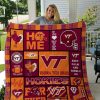 ncaa virginia tech hokies maroon gold quilt fleece blanket v3 wfqf647 i1w5z