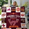 ncaa virginia tech hokies maroon white quilt fleece blanket wfqf651 rfqmc