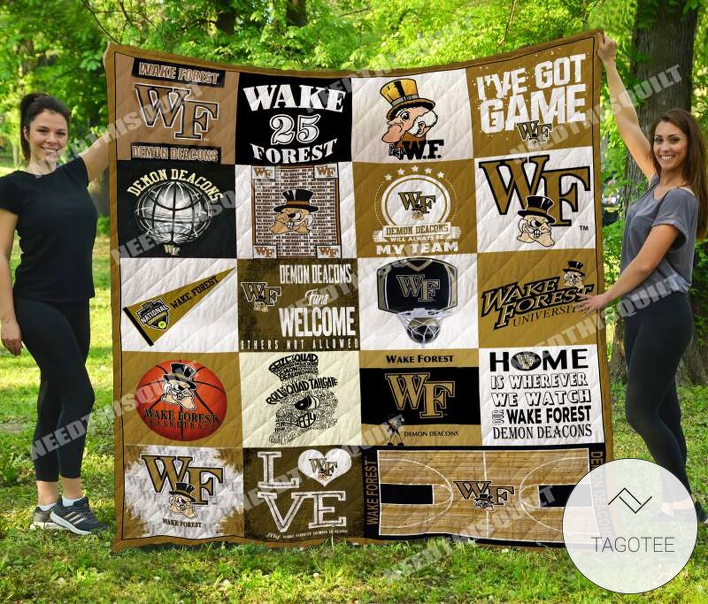 ncaa wake forest demon deacons quilt fleece blanket v5 wfqf656 mogym