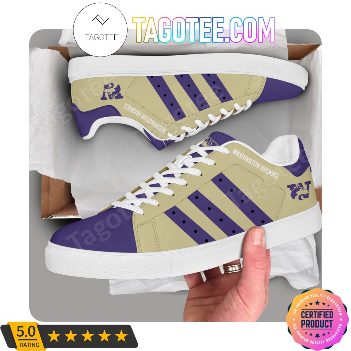 ncaa washington huskies gold purple stan smith shoes gm2ex