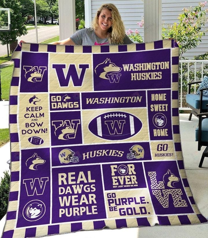 ncaa washington huskies purple gold quilt fleece blanket wfqf663 0ajbw