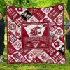 ncaa washington state cougars red white est 1890 quilt fleece blanket wfqf675 d7lvu