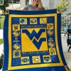 ncaa west virginia mountaineers blue gold quilt fleece blanket wfqf679 wrs8w