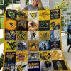 ncaa west virginia mountaineers gold black quilt fleece blanket wfqf682 fki8j