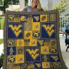 ncaa west virginia mountaineers quilt fleece blanket wfqf684 xud3i