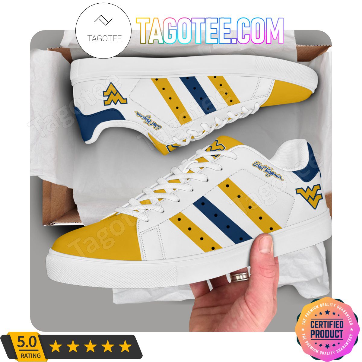 ncaa west virginia mountaineers white gold stan smith shoes 8hdc8