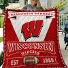 ncaa wisconsin badgers est 1889 quilt fleece blanket wfqf686 nmu6j