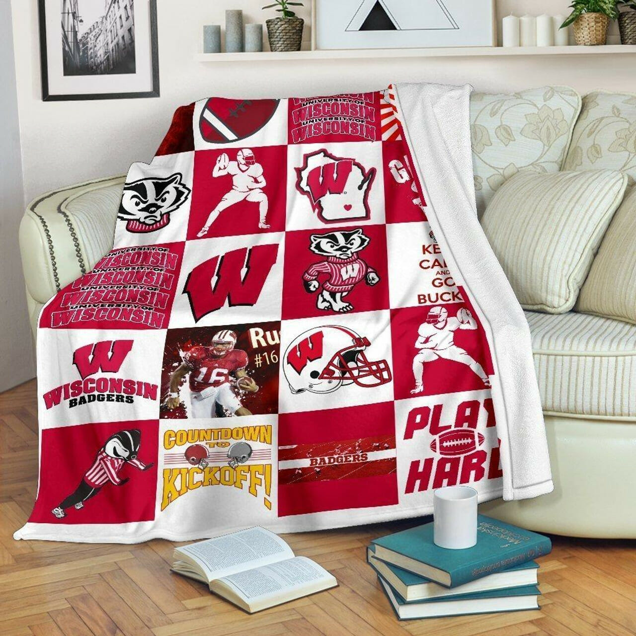 ncaa wisconsin badgers quilt fleece blanket v1 wfqf696 mdfyn