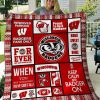 ncaa wisconsin badgers quilt fleece blanket v2 wfqf697 vfnjq