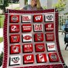 ncaa wisconsin badgers quilt fleece blanket v4 wfqf699 hxphl