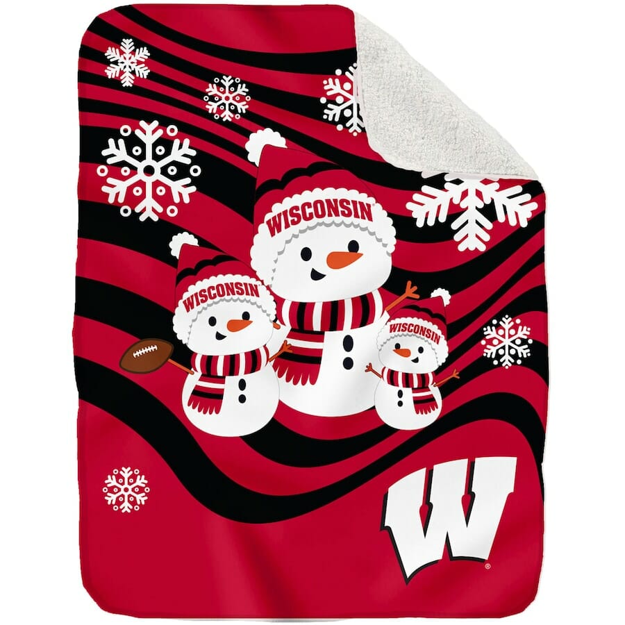 ncaa wisconsin badgers quilt fleece blanket v7 wfqf702 ytuea