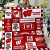 ncaa wisconsin badgers quilt fleece blanket wfqf695 w1ti2