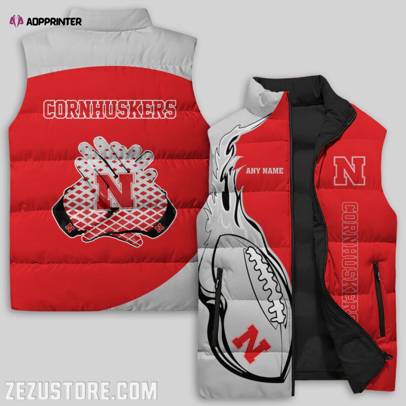 nebraska cornhuskers ncaa sleeveless puffer jacket custom for fans spj0910