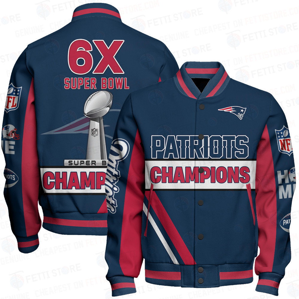 new england patriots 6x super bowl champions design baseball varsity jacket baseball jacket all over print 8hoic