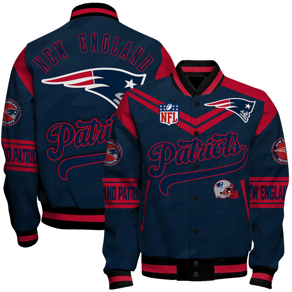 new england patriots american football league pattern baseball varsity jacket baseball jacket all over print sh1 v2 k7jtx