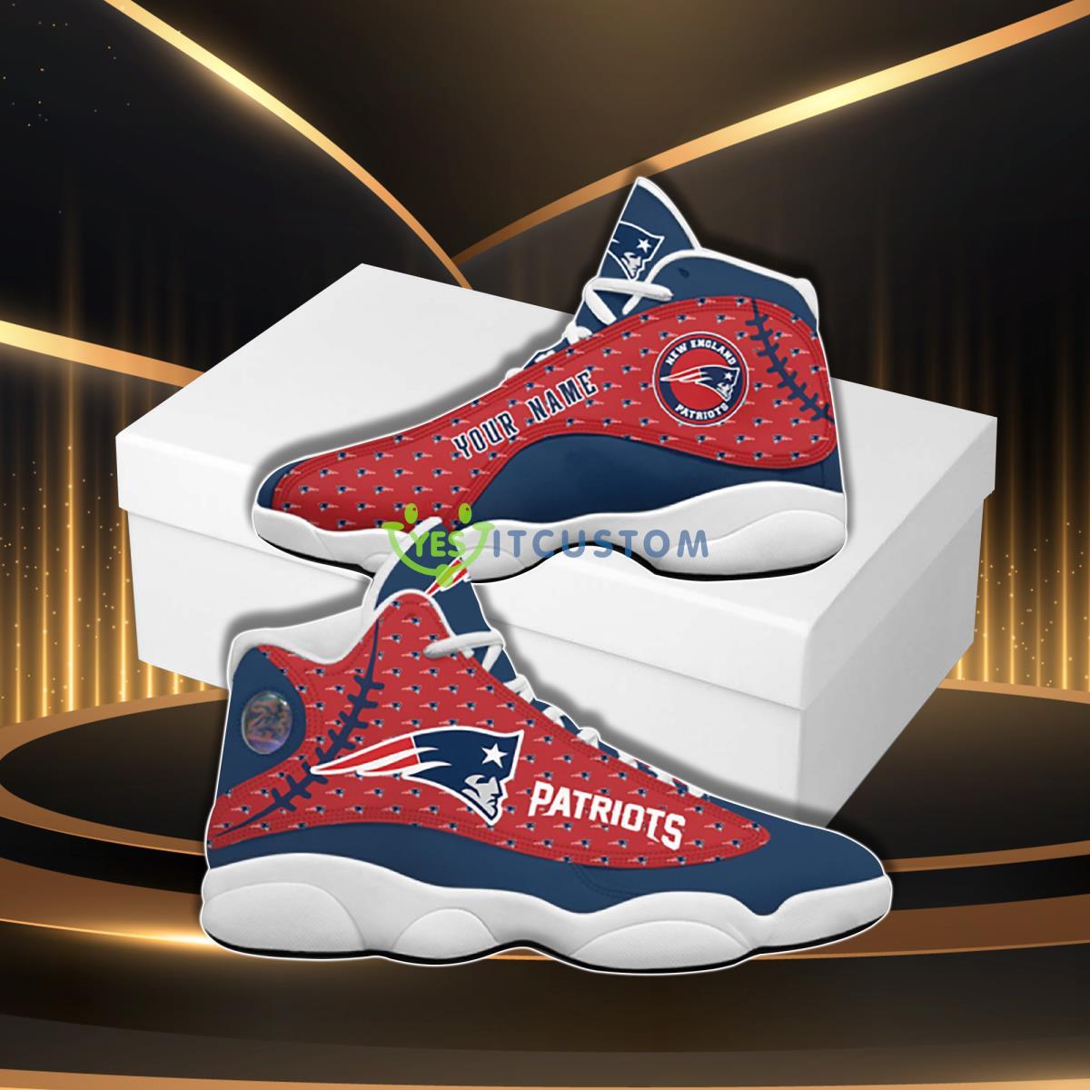 new england patriots football team best air jordan 13 custom name sneakers