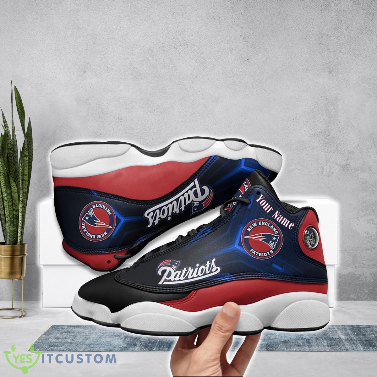 new england patriots football team custom name air jordan 13 running shoes best gift for fans