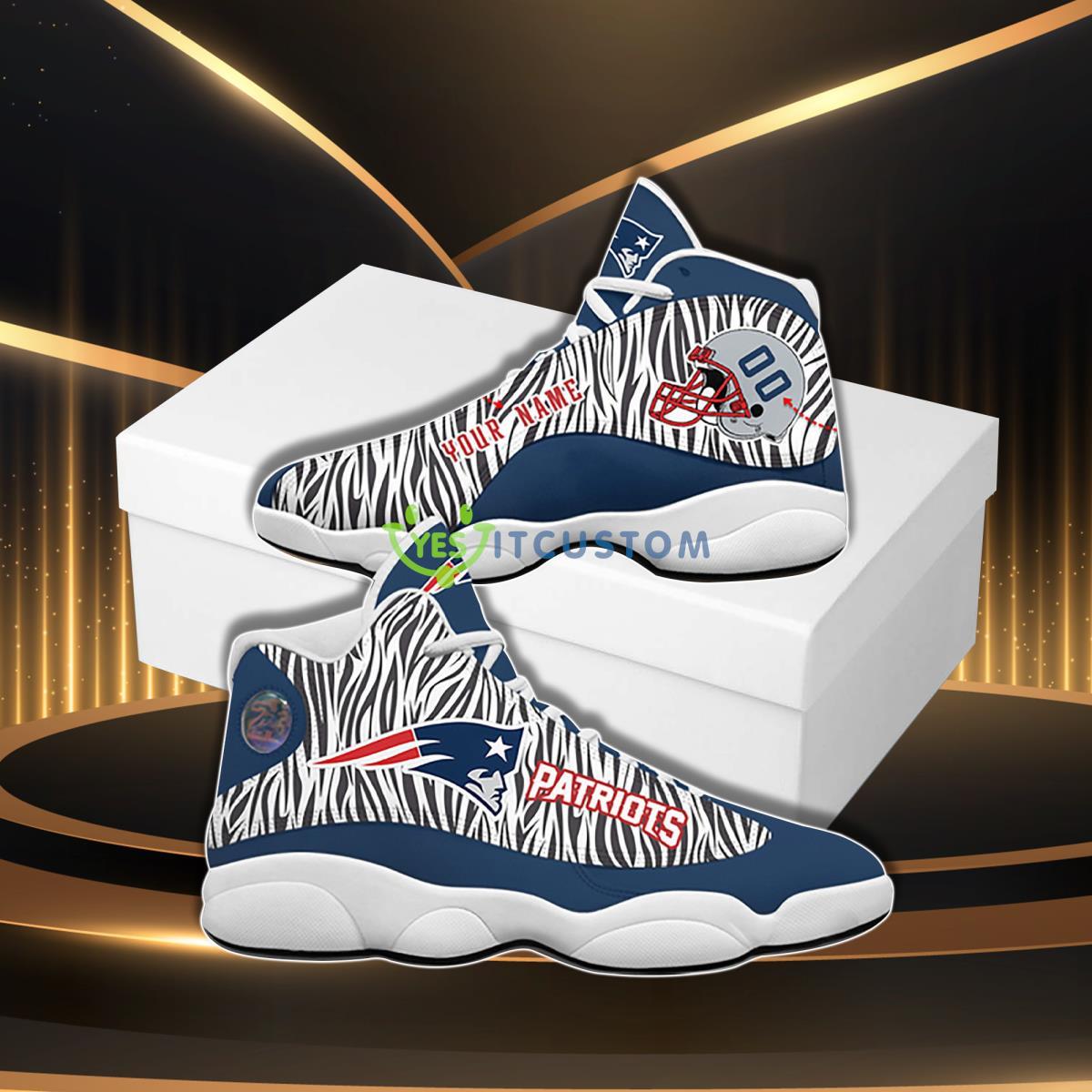 new england patriots football team custom namenumber air jordan 13 shoes