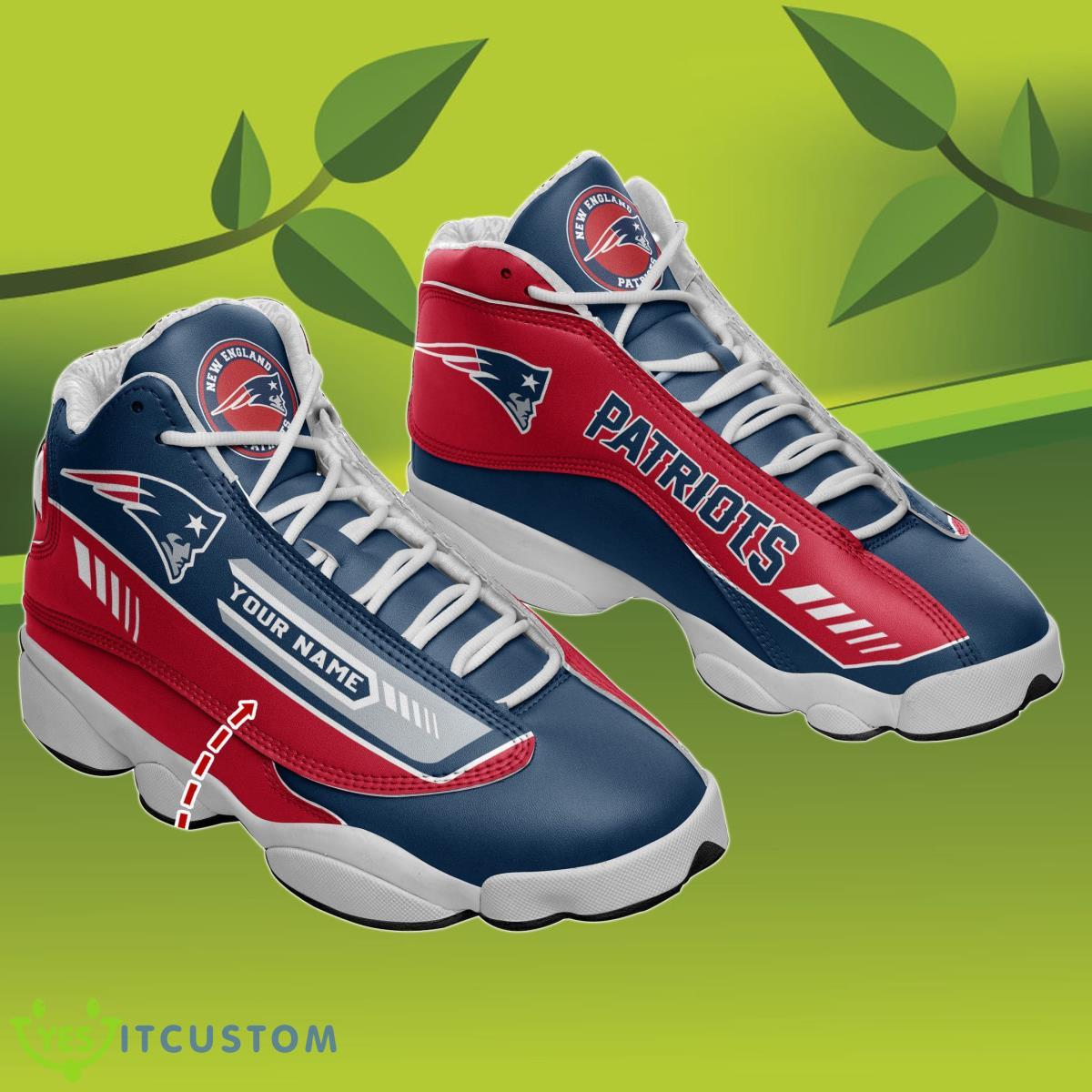 new england patriots jordan 13 sneakers custom name style gift for men and women