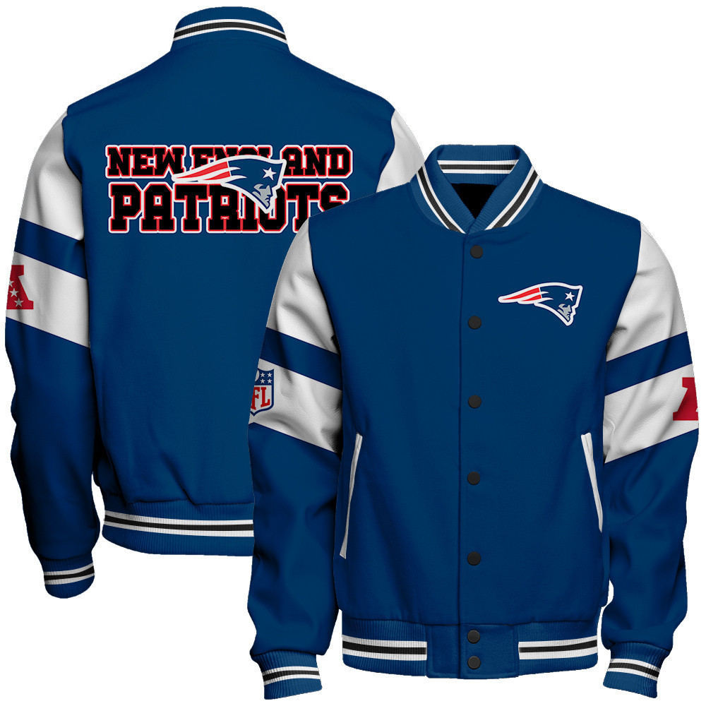 new england patriots nfl 2024 american football conference unisex baseball varsity jacket baseball jacket all over print v11 wuukm