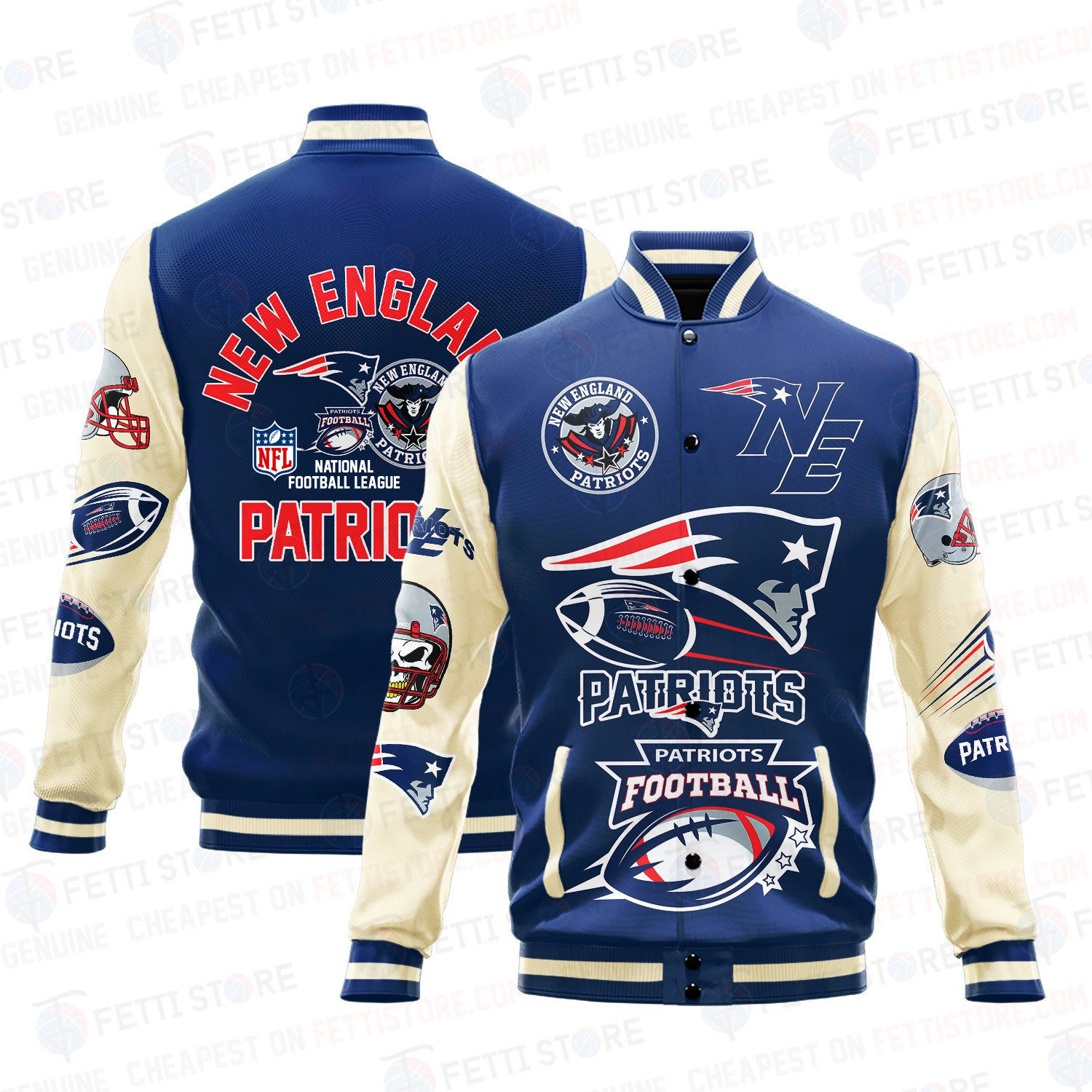 new england patriots nfl pattern baseball varsity jacket baseball jacket all over print jbs4x