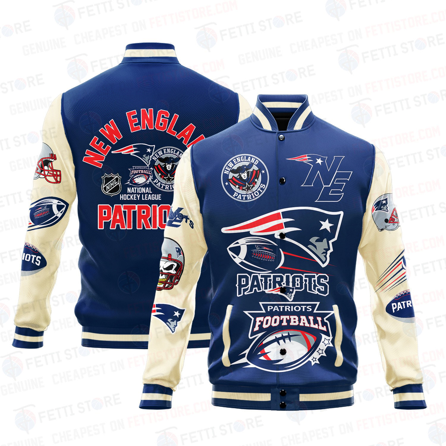 new england patriots pattern varsity jacket baseball jacket all over print wf 1deju