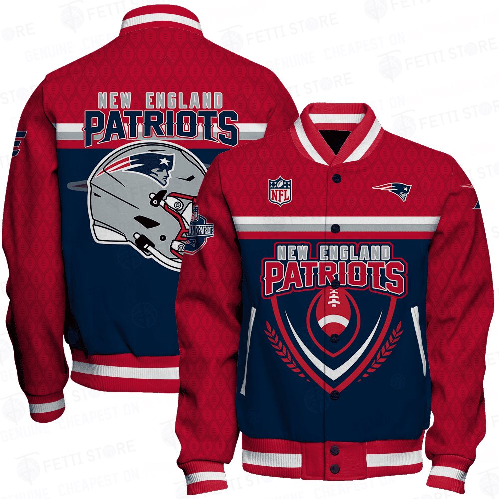 new england patriots traditional football pattern baseball varsity jacket baseball jacket all over print ebqzw