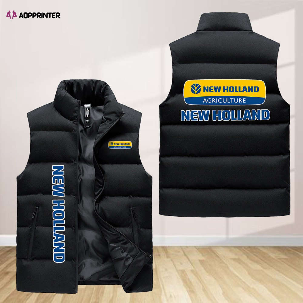 new holland sleeveless puffer jacket custom for fans spj0762